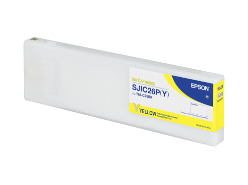 Epson SJIC26P(Y): Ink cartridge for ColorWorks C7500 (Yellow) Epson SJIC26P(Y): Ink cartridge for ColorWorks C7500 (Yellow)